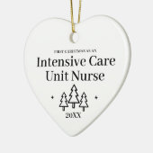Intensive Care Unit Verpleegster Nieuwe baan Kerst Keramisch Ornament (Links)