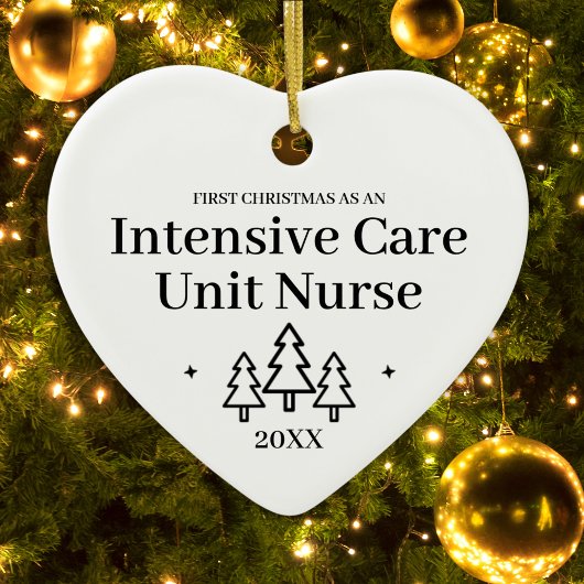 Intensive Care Unit Verpleegster Nieuwe baan Kerst Keramisch Ornament