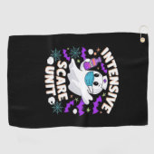 Intensive Scare Unit Nurse Halloween IC Nurse Ess Golfhanddoek (Horizontaal)