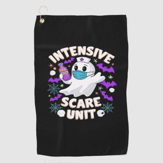 Intensive Scare Unit Nurse Halloween IC Nurse Ess Golfhanddoek (Voorkant)