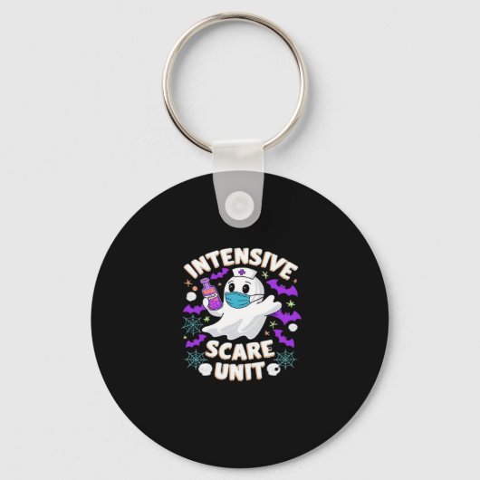 Intensive Scare Unit Nurse Halloween IC Nurse Ess Sleutelhanger (Voorkant)