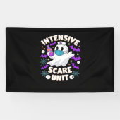 Intensive Scare Unit Nurse Halloween IC Nurse Ess Spandoek (Horizontaal)