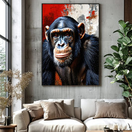 Intenso Blik van de Chimpansee Poster