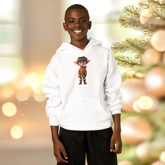 Intent Boy Christmas Elf Boy's Hoodie