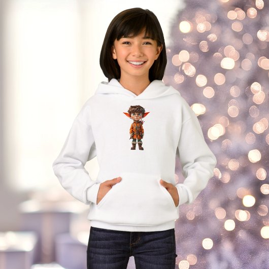 Intent Boy Christmas Elf Girl's Hoodie