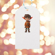Intent Boy Christmas Elf Witte Gift Labels