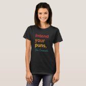 Intent Your Puns You Lafaards Grappige Retro Style T-shirt (Voorkant volledig)