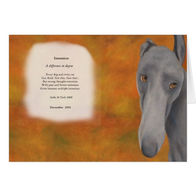 Intentie - Een verschil in graad - kaart (Voorkant Horizontaal)