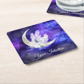 *~* INTENTIE EMOTO Crystals kosmische flora Kartonnen Onderzetters (Schuin)