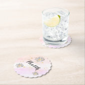 *~* INTENTIE GEZONDHEID Florale regenbooglitterpap Kartonnen Onderzetters (Insitu)