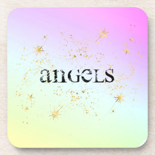 *~* INTENTIE ONDERZETTER ANGELS Glitter regenboog