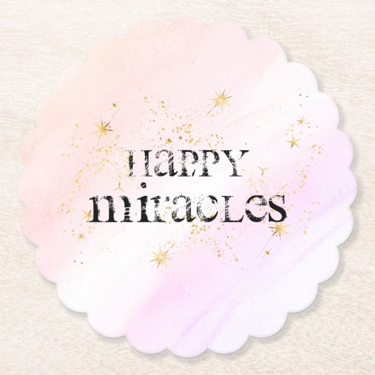*~* INTENTIE ONDERZETTER - HAPPY MIRACLES Rainbow (Voorkant)