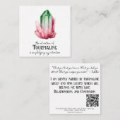 *~* Intentie Toermalijn AP64 Vlakke Nota Kaart Notitiekaartje (Voorkant / Achterkant)