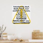 Intentionally deaf, dumb, blind... poster (Keuken)