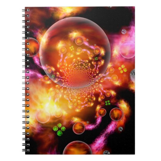 Inter-Dimensional Stellar Nursery Spiral Notitiebo Notitieboek (Voorkant)