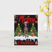 Inter Dog Lichten Kerstboom Kerstman Inter Dog Ker Kaart (Gele Bloem)