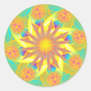 Inter-Galactische Gateway door Power Flower Ronde Sticker