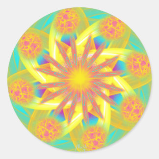 Inter-Galactische Gateway door Power Flower Ronde Sticker