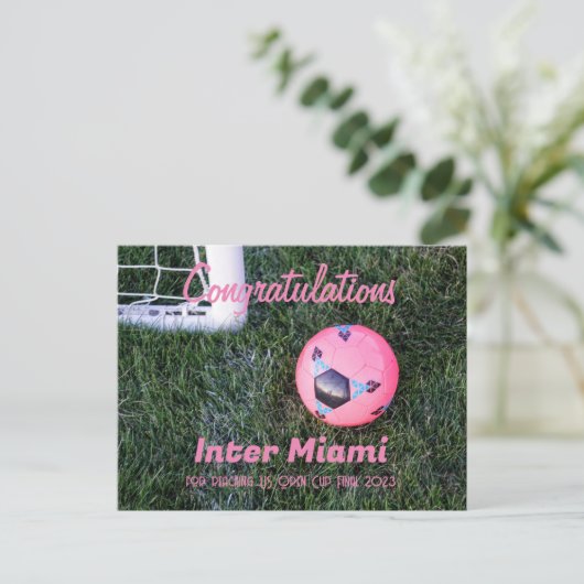 Inter Miami felicitaties kaart (Staand voorkant)
