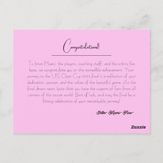 Inter Miami felicitaties kaart (Achterkant)