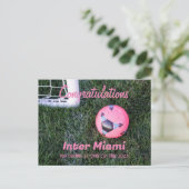 Inter Miami felicitatiesbriefkaart Briefkaart (Staand voorkant)
