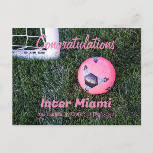 Inter Miami felicitatieskaart Briefkaart (Voorkant)
