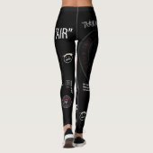 Inter Miami LAKED zwarte kleur embleem leggings (Achterkant)