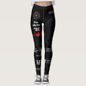 Inter Miami LAKED zwarte kleur embleem leggings (Voorkant)
