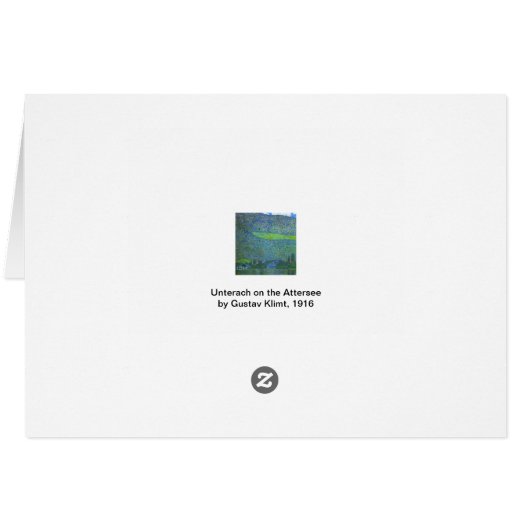 Interactie in Attersee door Klimt,  Art Nouveau (Achterkant Horizontaal)