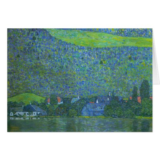 Interactie in Attersee door Klimt, Art Nouveau (Voorkant Horizontaal)
