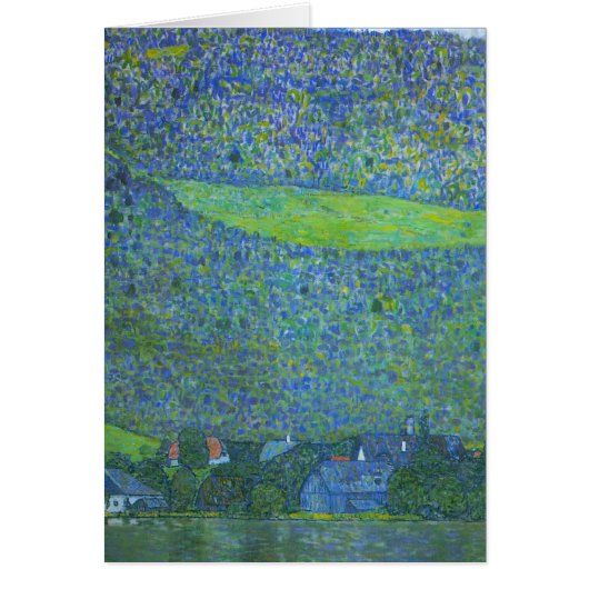 Interactie in Attersee door Klimt,  Art Nouveau (Voorkant)