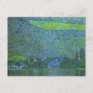 Interactie in Attersee door Klimt,  Art Nouveau Briefkaart