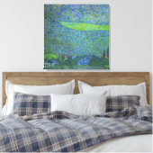 Interactie in Attersee door Klimt,  Art Nouveau Canvas Afdruk (Insitu (Slaapkamer))