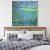Interactie in Attersee door Klimt, Art Nouveau Canvas Afdruk (Insitu (Slaapkamer))