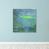 Interactie in Attersee door Klimt, Art Nouveau Canvas Afdruk (Insitu (Houten vloer))