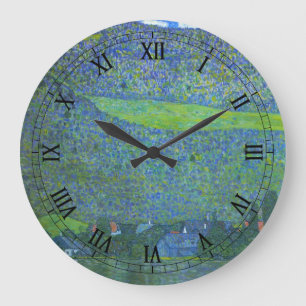 Interactie in Attersee door Klimt,  Art Nouveau Grote Klok