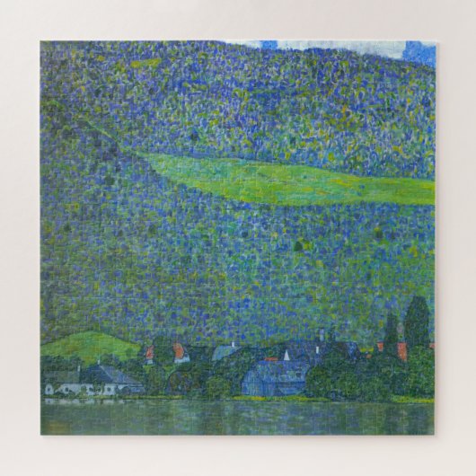 Interactie in Attersee door Klimt,  Art Nouveau Legpuzzel (Horizontaal)
