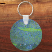 Interactie in Attersee door Klimt,  Art Nouveau Sleutelhanger (Achterkant)