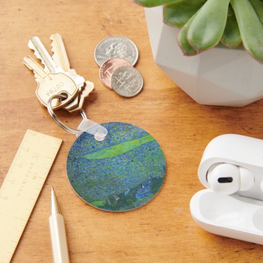 Interactie in Attersee door Klimt,  Art Nouveau Sleutelhanger (Bureau)