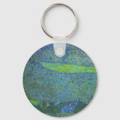 Interactie in Attersee door Klimt,  Art Nouveau Sleutelhanger (Achterkant)