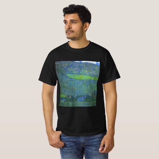 Interactie in Attersee door Klimt, Art Nouveau T-shirt (Voorkant volledig)
