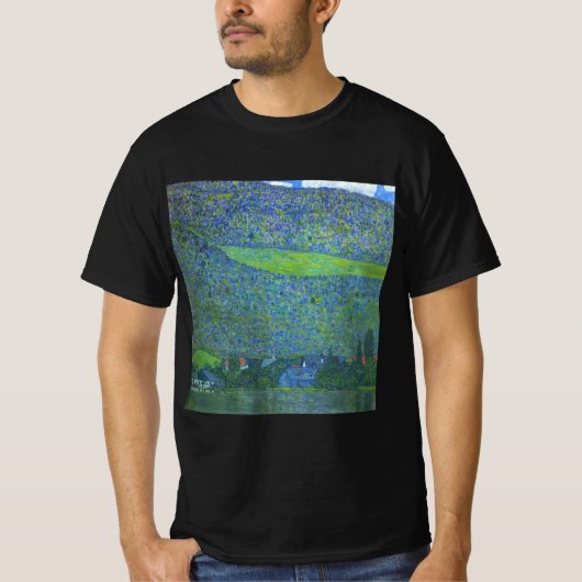 Interactie in Attersee door Klimt,  Art Nouveau T-shirt (Voorkant)