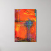 Interactie van Oranje Abstract Canvas Wanddecor Afdruk (Voorkant)