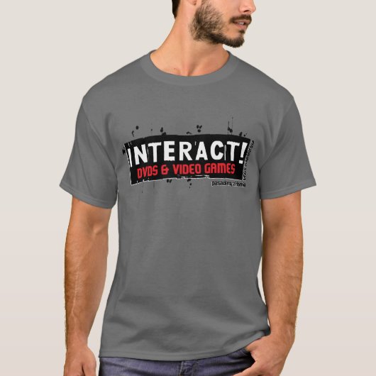 Interactie! White Over Red T-shirt (Voorkant)