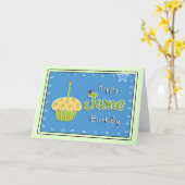 Interactief "Beweging de Verjaardag van JUNI van Kaart (Gele Bloem)