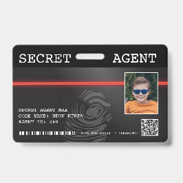 Interactief Geheime Agent Spion Badge - Zwart/Rood