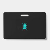Interactief Geheime Agent Spion Badge - Zwart/Turq (Achterkant)