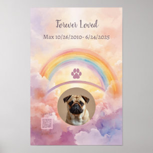 Interactief huisdier-herdenkingsgeschenk   QR-code Poster