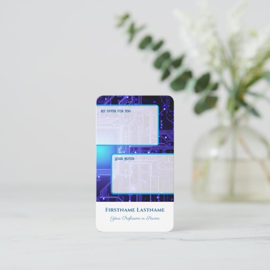 Interactief persoonlijk aanbod en klantnotities ne visitekaartje (Staand voorkant)