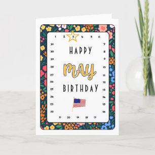 Interactief Verplaats de Star May Birthday-kaart Kaart